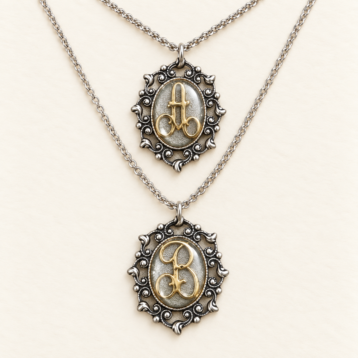 Ornate Initial Necklace - Image 3