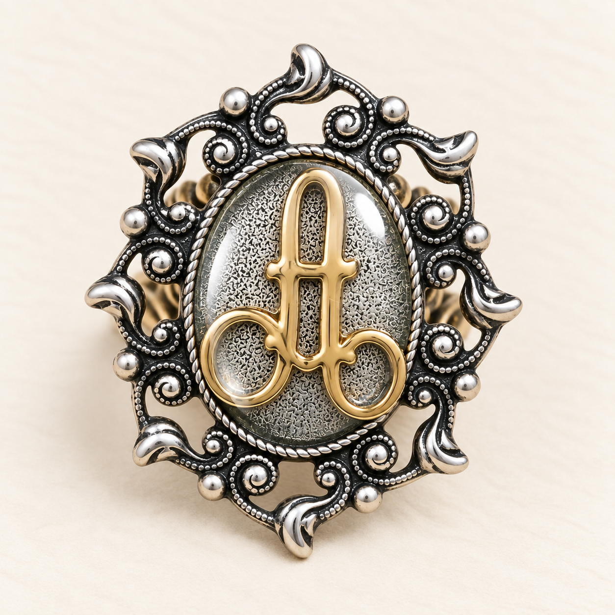 Ornate Initial Ring