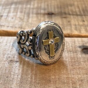 Cross Locket Ring