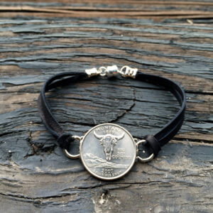 State Quarter Deerskin Bracelet