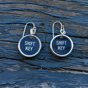 Authentic Typewriter Key Earrings