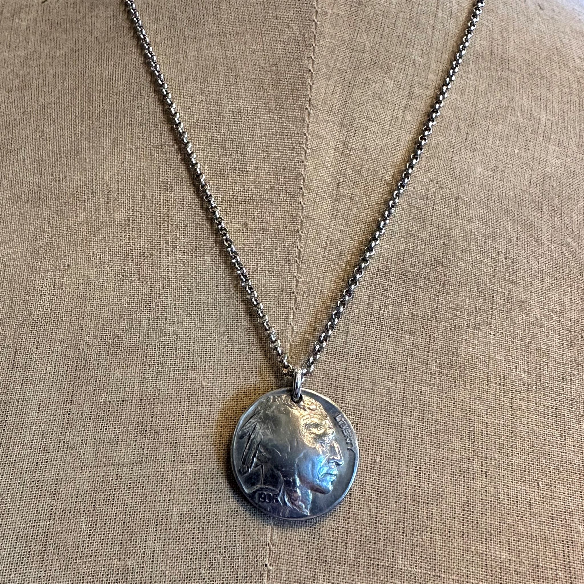 Indian Head Nickel Necklace lorraine frances