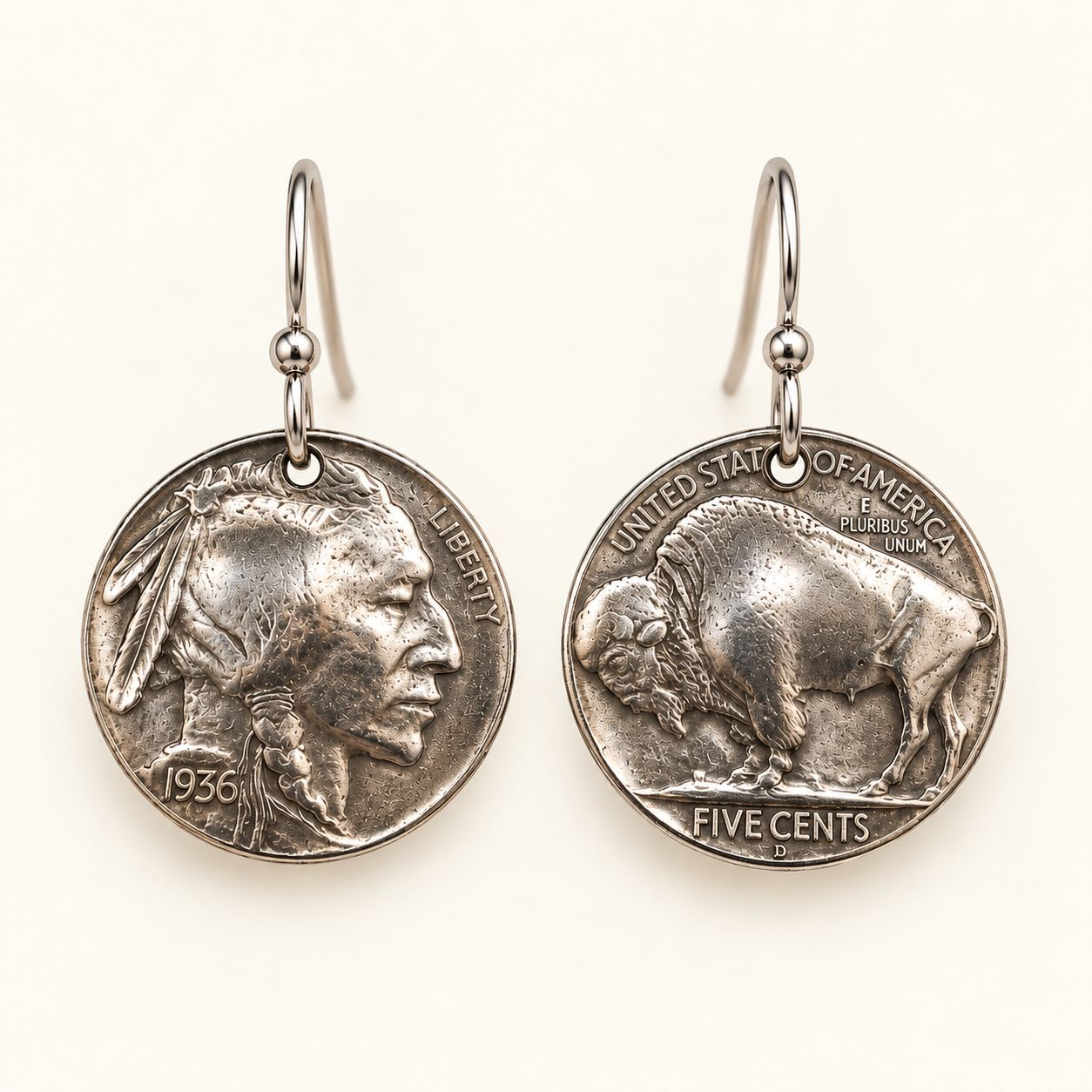 Buffalo Nickel Earrings