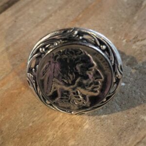 Antique Buffalo Nickel Filigree Ring