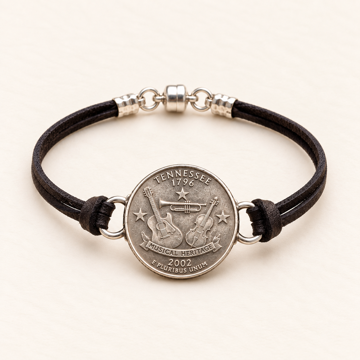 State Quarter Deerskin Bracelet