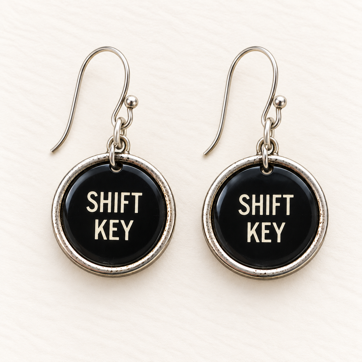 Authentic Typewriter Key Earrings