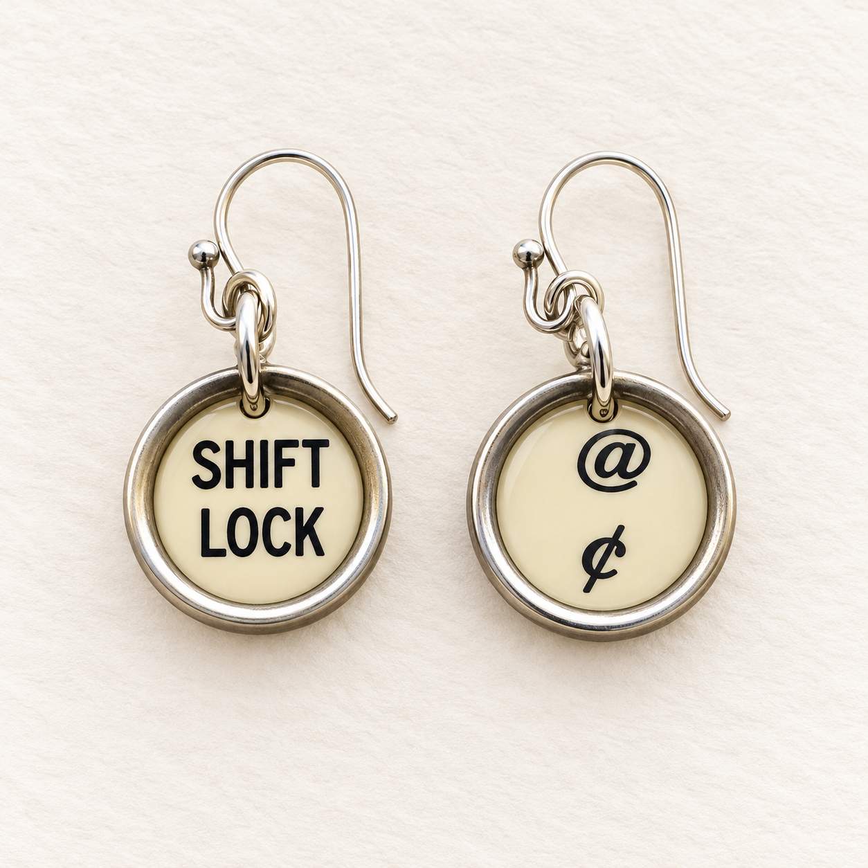 Authentic Typewriter Key Earrings - Image 3