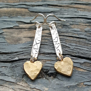 Textured Heart Earrings
