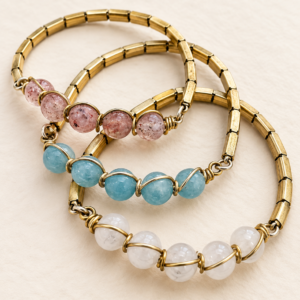 Vintage Speidel Gemstone Bracelet