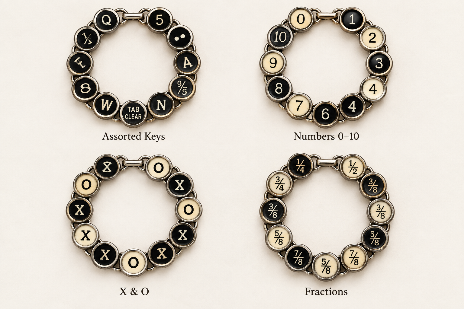 Authentic Typewriter Key Bracelet