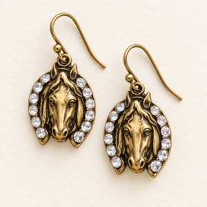 Bit of Bling Horse Head Earrings
