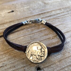 Indian Head Nickel Deerskin Bracelet