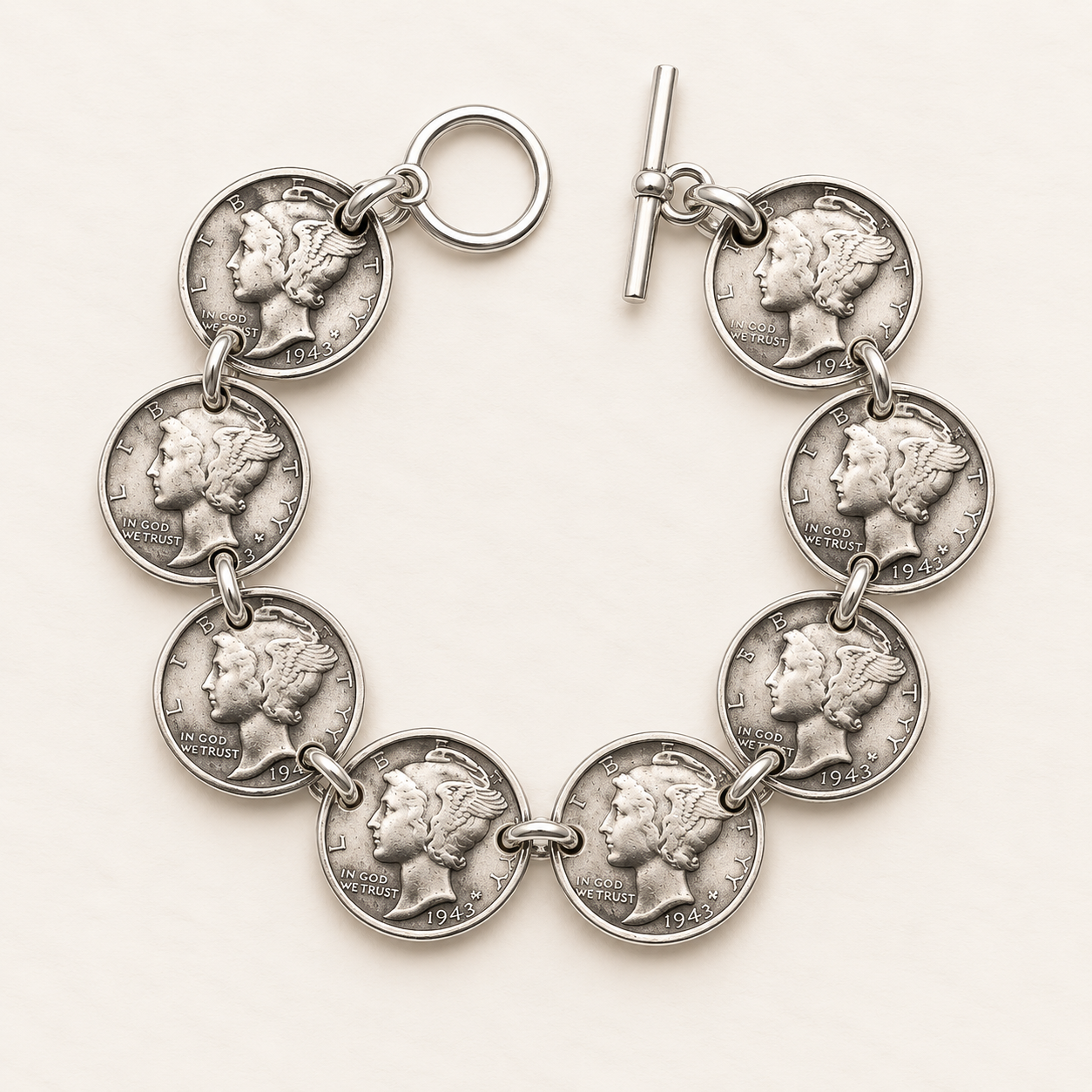 Mercury Dime Link Bracelet