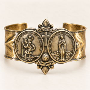 Our Lady of the Highway Cuff Bracelet