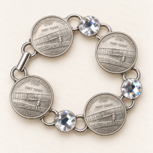 State Quarter & Austrian Crystal Bracelet