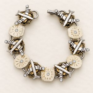 Time Flies Airplane Bracelet