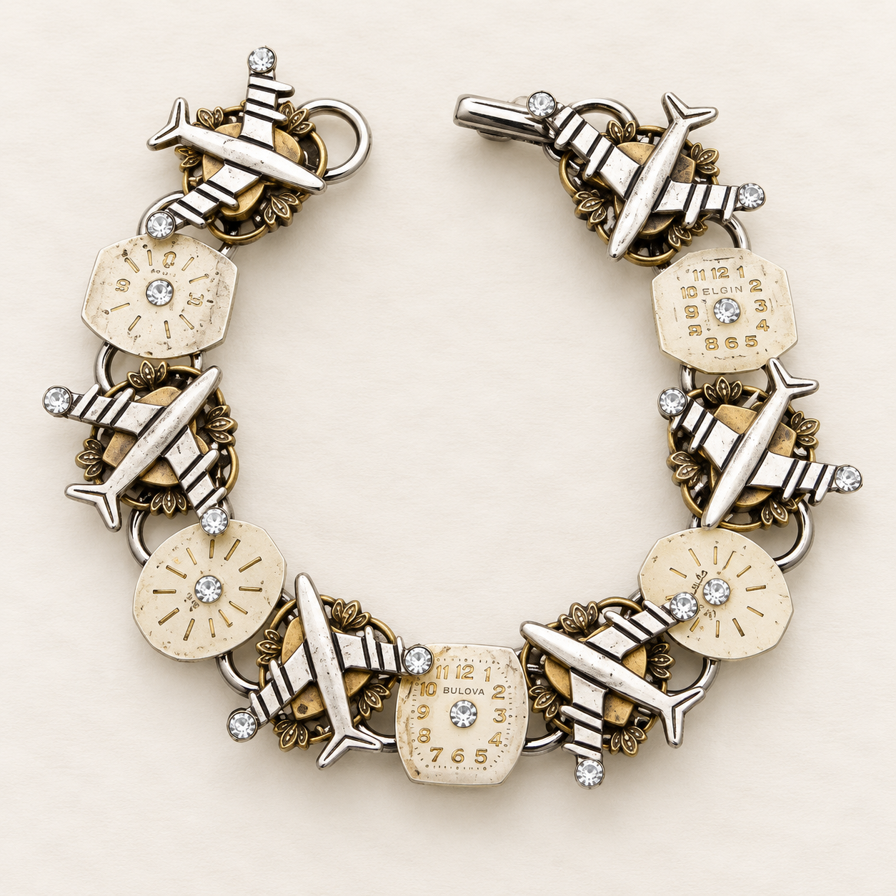 Time Flies Airplane Bracelet