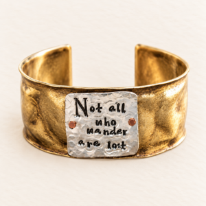 Not All Who Wander Cuff Bracelet