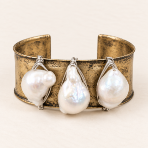 Three Baroque Pearl Cuff
