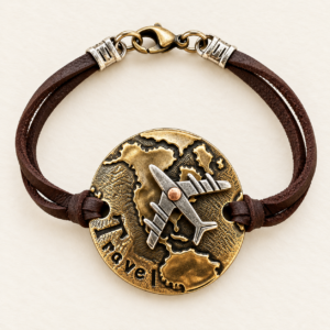 Travel the World Airplane Bracelet