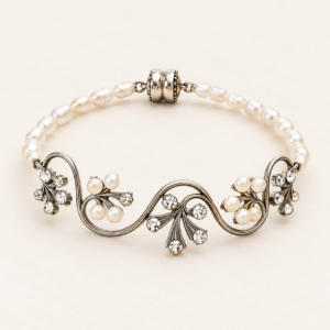 Lilies on the Vine Pearl Bracelet