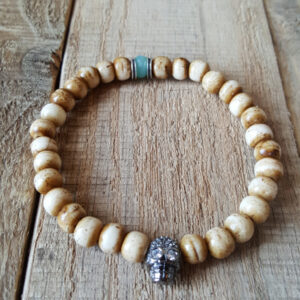 Oxbone, Skull, & Gem Bracelet