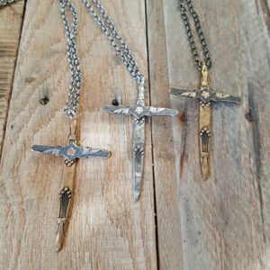 Deconstructed Cross Necklace