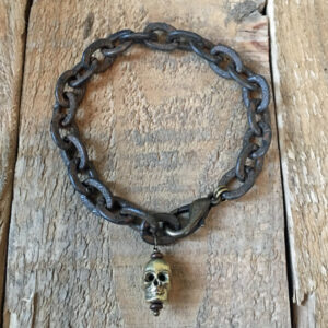 Rustic Chain Skull Bracelet