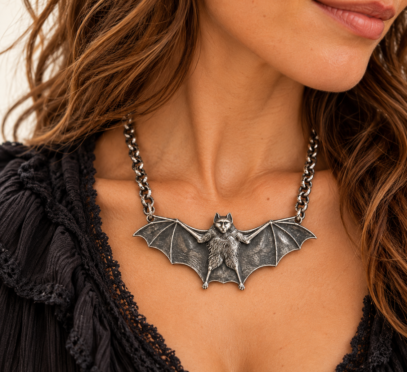 Gothic Bat Necklace - Image 2
