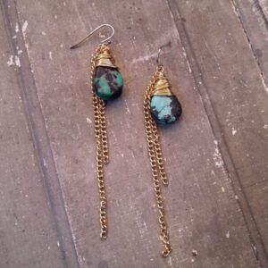 Modernist Turquoise Earrings