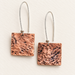 Copper Mosaic Earrings