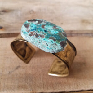 Wire Wrapped Gem Cuff Bracelet