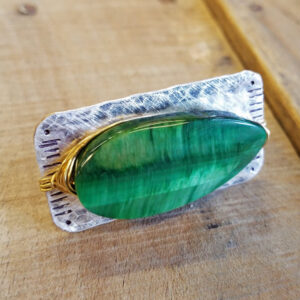 Chunky Wrapped Gem Adjustable Ring