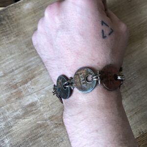 Vintage Key End Bracelet With Hand Patina Finish
