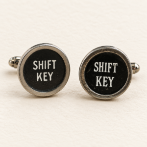 Authentic Typewriter Key Cufflinks