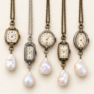 Antique Ladies' Watch & Baroque Pearl Necklace