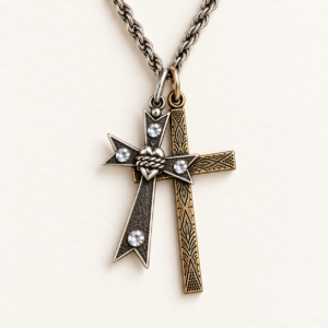 Double Cross Necklace