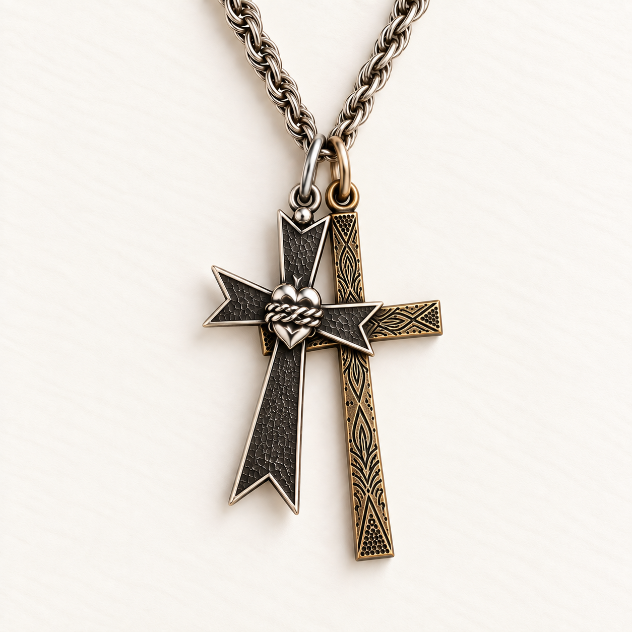 Double Cross Necklace - Image 2