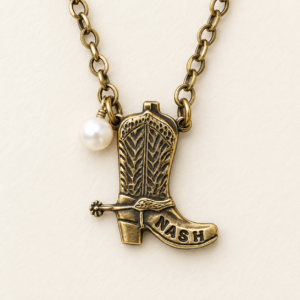 Boot & Pearl Necklace