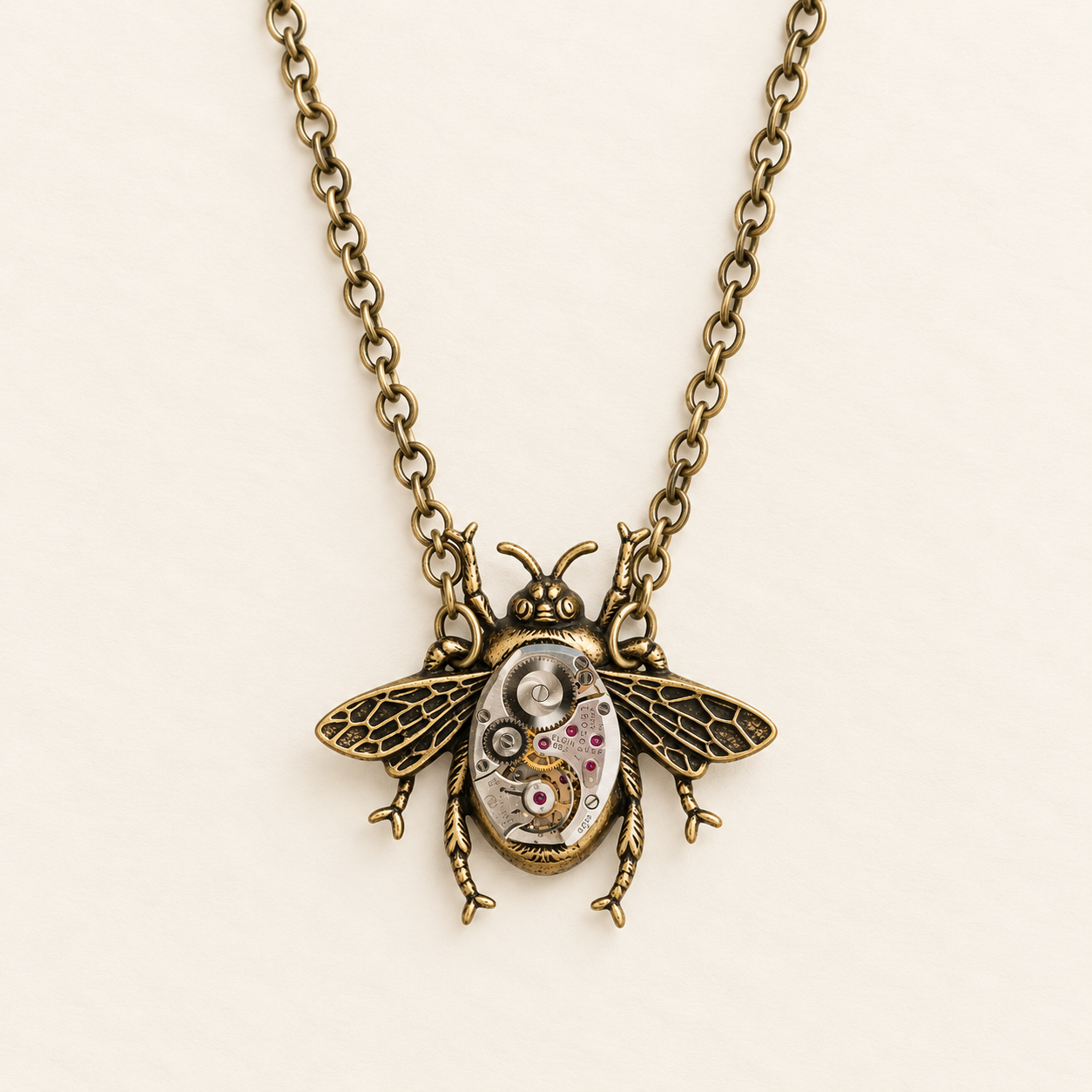 Small Bee Movement Necklace