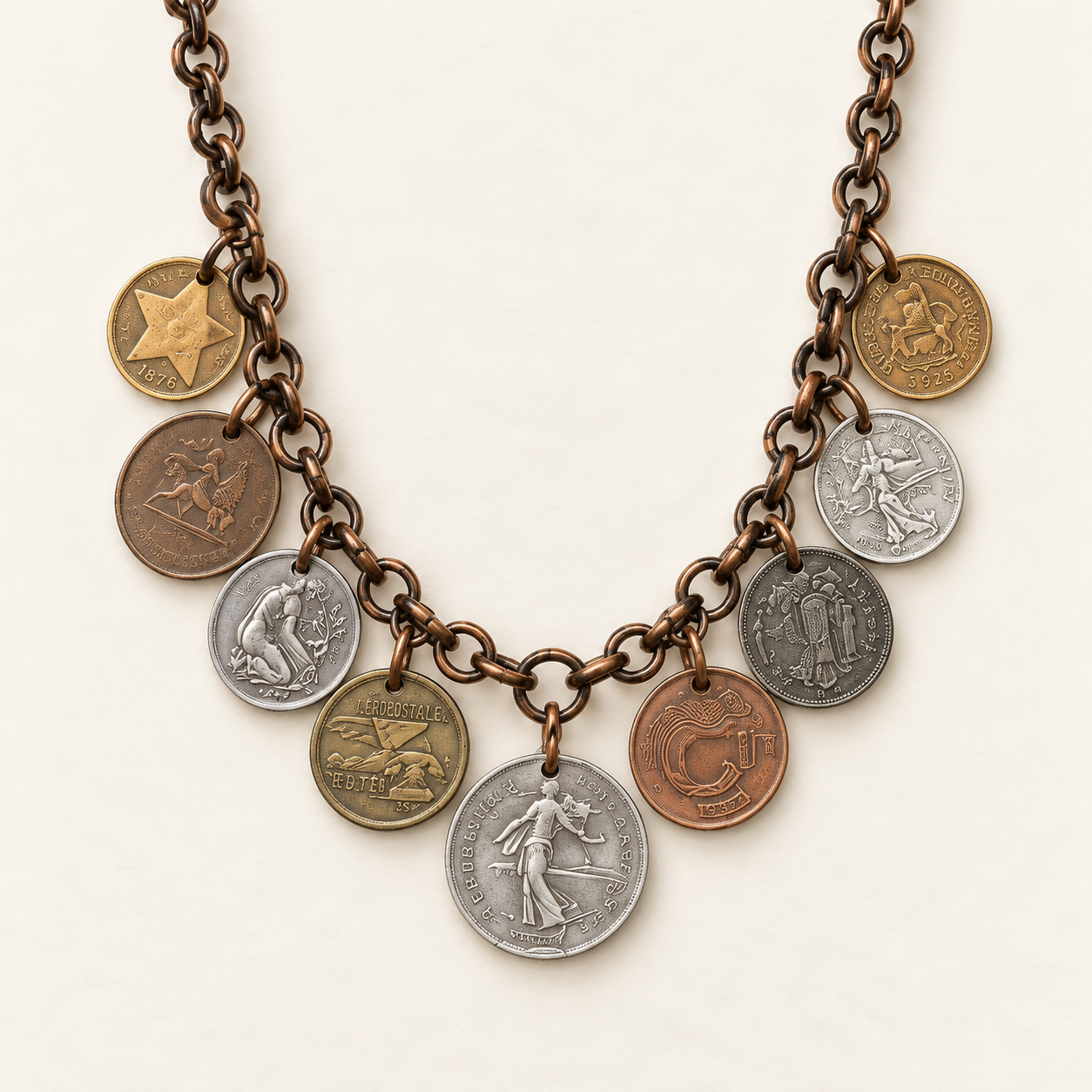 World Traveler Coin Necklace