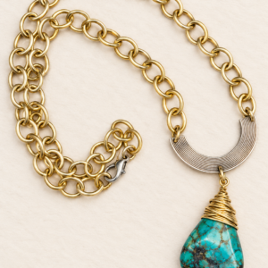 Crescent Turquoise Statement Necklace