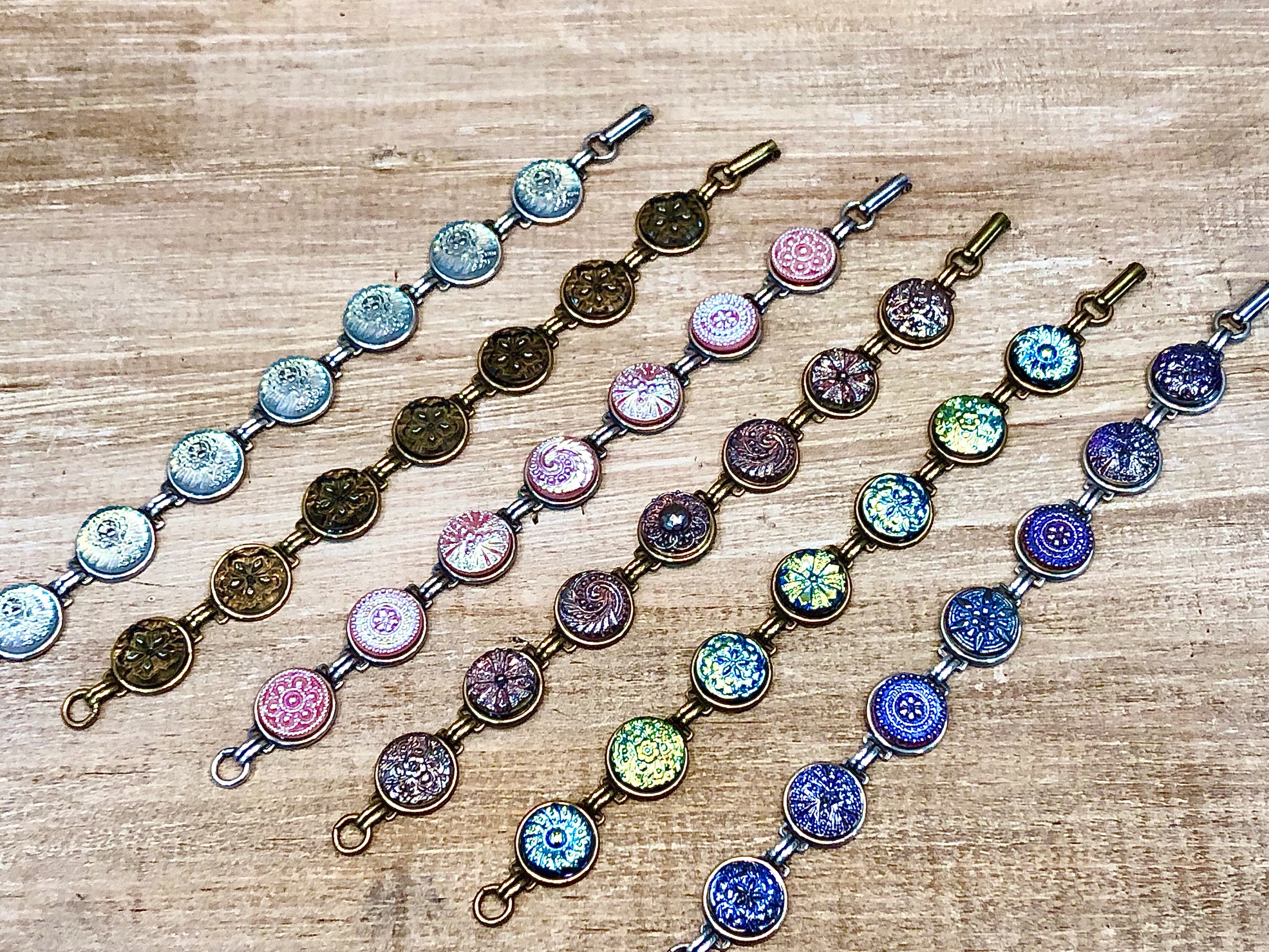 Antique button bracelet deals