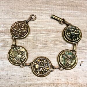 Large Victorian Picture Button Bracelet