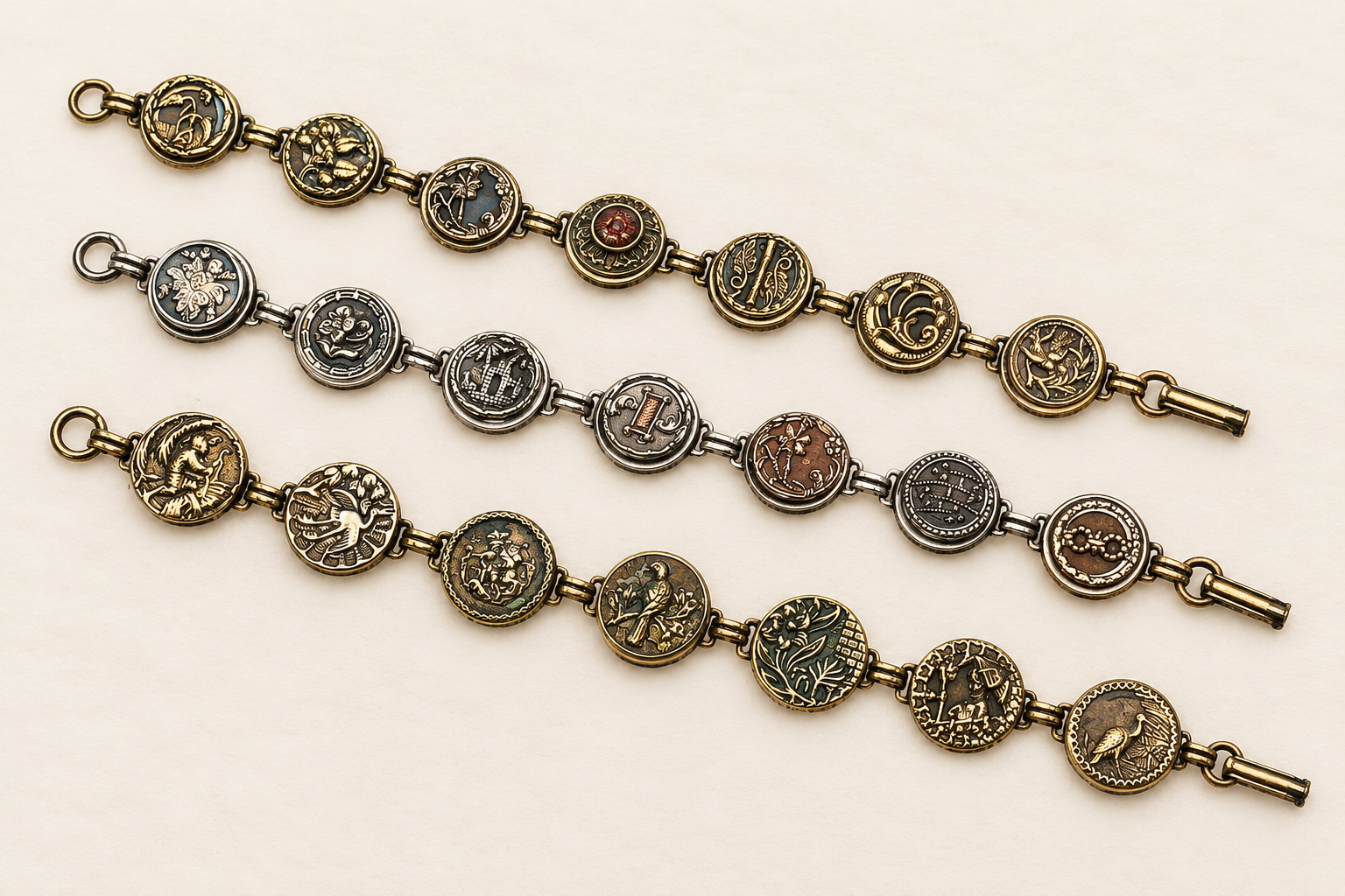 Victorian Picture Button Bracelet - Image 2