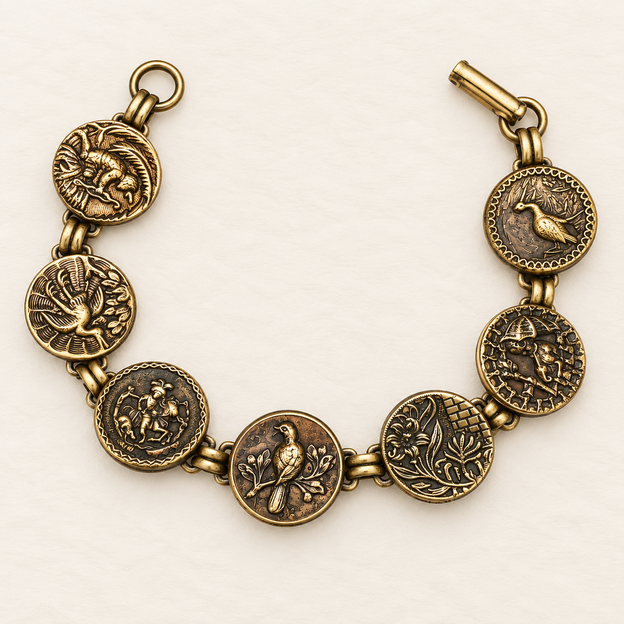 Victorian Picture Button Bracelet