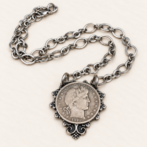 Barber Half Dollar Victorian Necklace