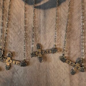 Sideways Cross Inspirational Necklace
