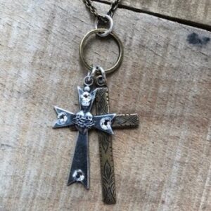 Double Cross Crystal Necklace