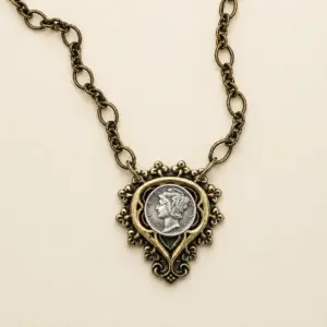 Mercury Dime Victorian Necklace